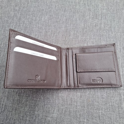 Mens leather wallet rfid - leather,