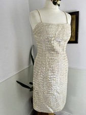 Original Vintage 1950s Sequin Sparkle Wiggle Dress Rockabilly