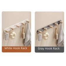 Wall Mounted Coat Rack with 5 Wooden Hooks for Organizing Jackets and Hats