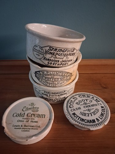 Vintage potted meat jars - ,