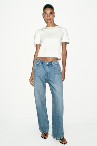 Zara white knit - knit, puff