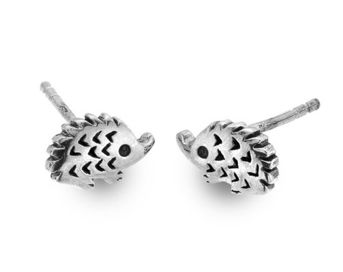 Sterling silver hedgehog stud - sterling,