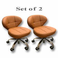 Nail Stool Bar Spa Salon Manicure Pedicure Chair Adjustable Set of 2 CAPPUCCINO