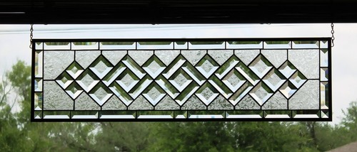 Clear beveled stained glass - beveled,
