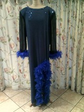 Drag Queen Blue/ sequin Long