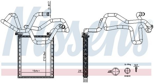 Nissens 707305 heater matrix - 707305,