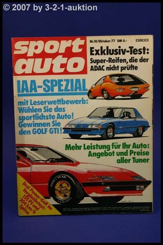 Sport car porsche 924 - 10/77,