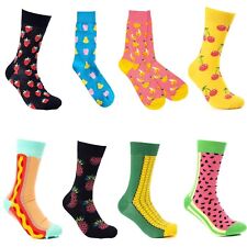 Men's Novelty Socks Cotton Crew Food Fruit Fun Father's Day Novelty Gift Dad