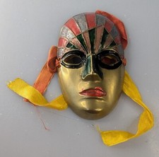 Brass Vintag Face Mask Used 11