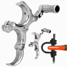 Archery Compound Bow Release Aid 3/4 Finger Grip Carbon Steel Thumb Trigger Hunt