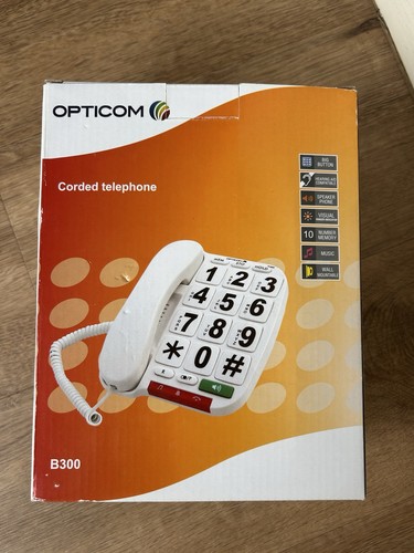 Opticom b300 corded telephone - opticom,