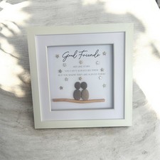 Personalised Good Friend Pebble Art Picture Frame Gift Wall Art Christmas
