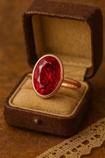 9 CT Natural Red Ruby Ring 14K