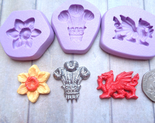 Mini craft moulds - 3x,