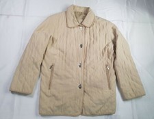 WOMENS CREAM QUILTED PADDED
