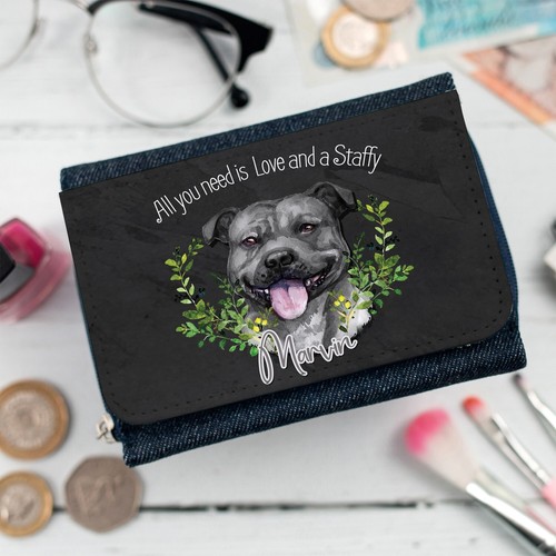 Personalised staffy purse dog - personalised,
