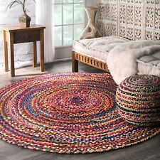 Round Rug 100% Natural Cotton