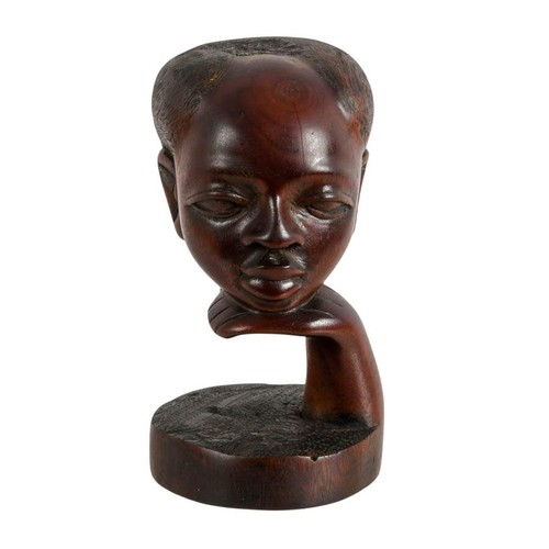 Signed hand carved ebony - signed,