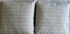 2 x Marks & Spencer Textured Geometric Grey & Cream Cushions