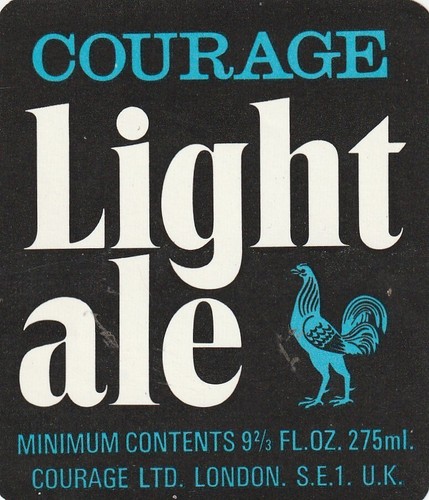 Beer bottle label - beer, courage
