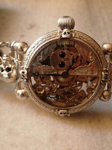 Silver masonic omega skulls - omega, ,
