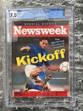 Italy's ROBERTO BAGGIO NEWSWEEK Magazine June 20 1994 World Cup USA RARE CGC 7.0