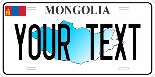 Mongolia map license plate - mongolia,
