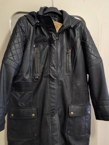 Women black leather - black,