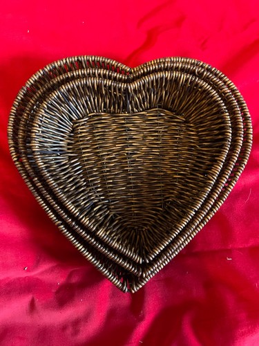 Set heart shaped wicker - heart,