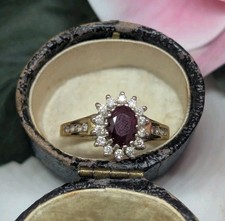 18ct Ruby and Diamond Cluster