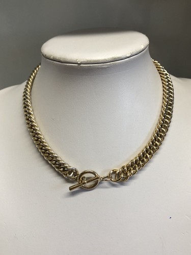 Vintage thick gold tone - gold, curb