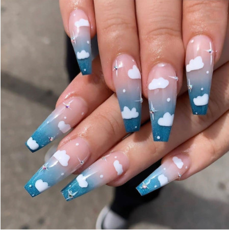 Press nails false - press, on