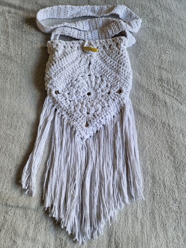 White crochet cotton shoulder - white,