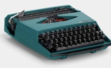 Smith-Corona Super-G Design by Ghia Turquoise Manual VintageTypewriter and Case 