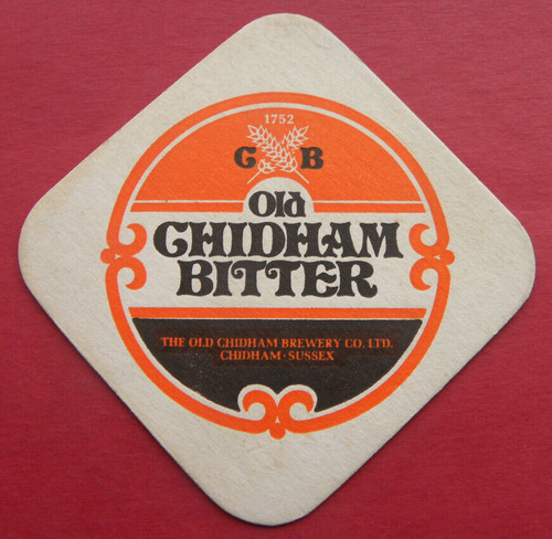 Old chidham brewery beer mat - brewery,