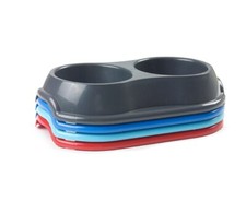 Plastic Double Twin Pet Bowl