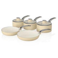 Swan 5 Piece Retro Pan Set