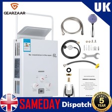 Tankless Portable Gas Water Heater LPG Propane 6L Boiler Camping w/ Shower SA
