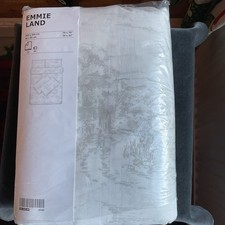 Ikea Emmie Land Toile  Double Duvet Size 200 x 200cms With X4 Pillowcases Rare