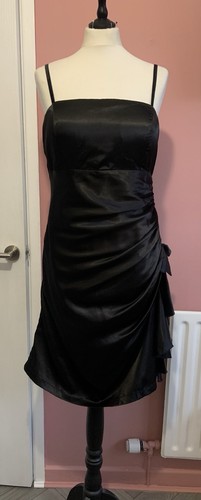 Black satin cocktail party - satin,