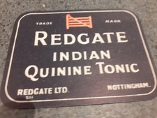 OLD Beer/ DRINKS LABEL: Redgate Indian Quinnine Tonic, Nottingham