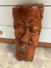 Wooden Carving Face Decor Wall