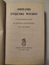 Odhams Enquire Within 1951 Hardback Odhams Press Limited