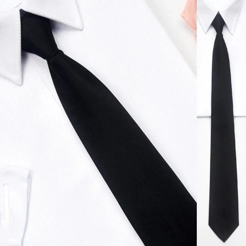 Plain black tie mens - tie, security