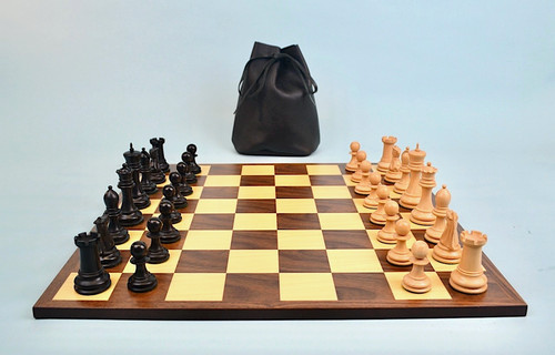 New walnut chess board - new,