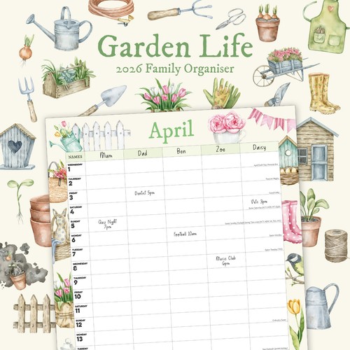Garden life illustrated family - illustrated,