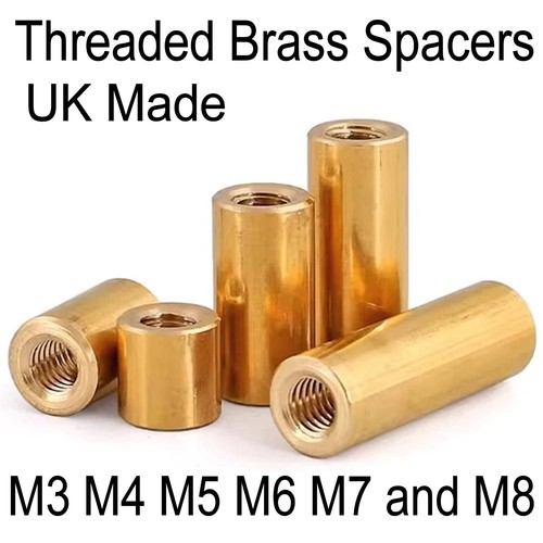 Threaded brass spacers - threaded,