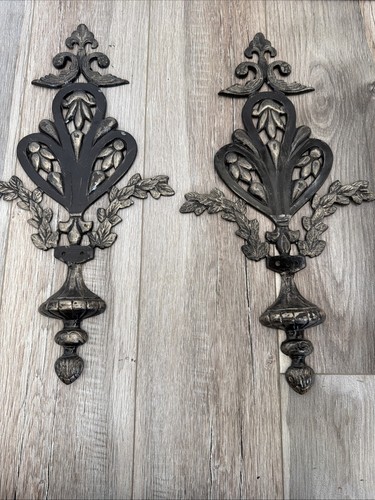 Pair vintage sculpture wall - vintage,