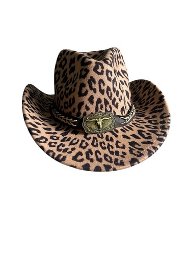 Cowboy hat leopard print - -,