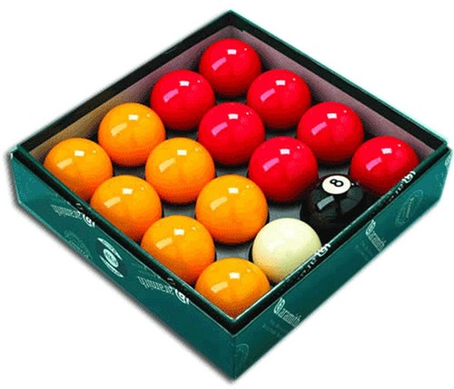 Aramith red and yellow - and, pool